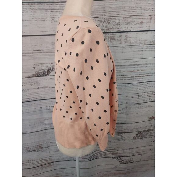 Premise Cardigan Woman Size Small Pink Polka Dot Classic Retro Style Rockabilly - Picture 4 of 9